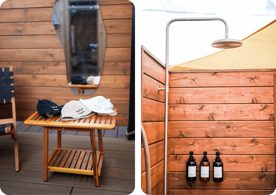 Shower & Amenities